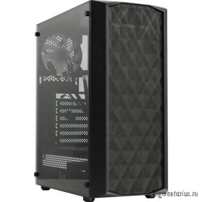 Powercase CMDM-L1 Корпус Diamond Mesh LED, Tempered Glass, 1x 120mm 5-color fan, чёрный, ATX  (CMDM-