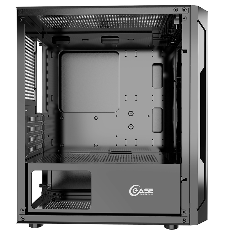 Powercase CMIMZB-L3 Корпус Mistral Micro Z3B Mesh LED, Tempered Glass, 2x 140mm + 1х 120mm 5-color f