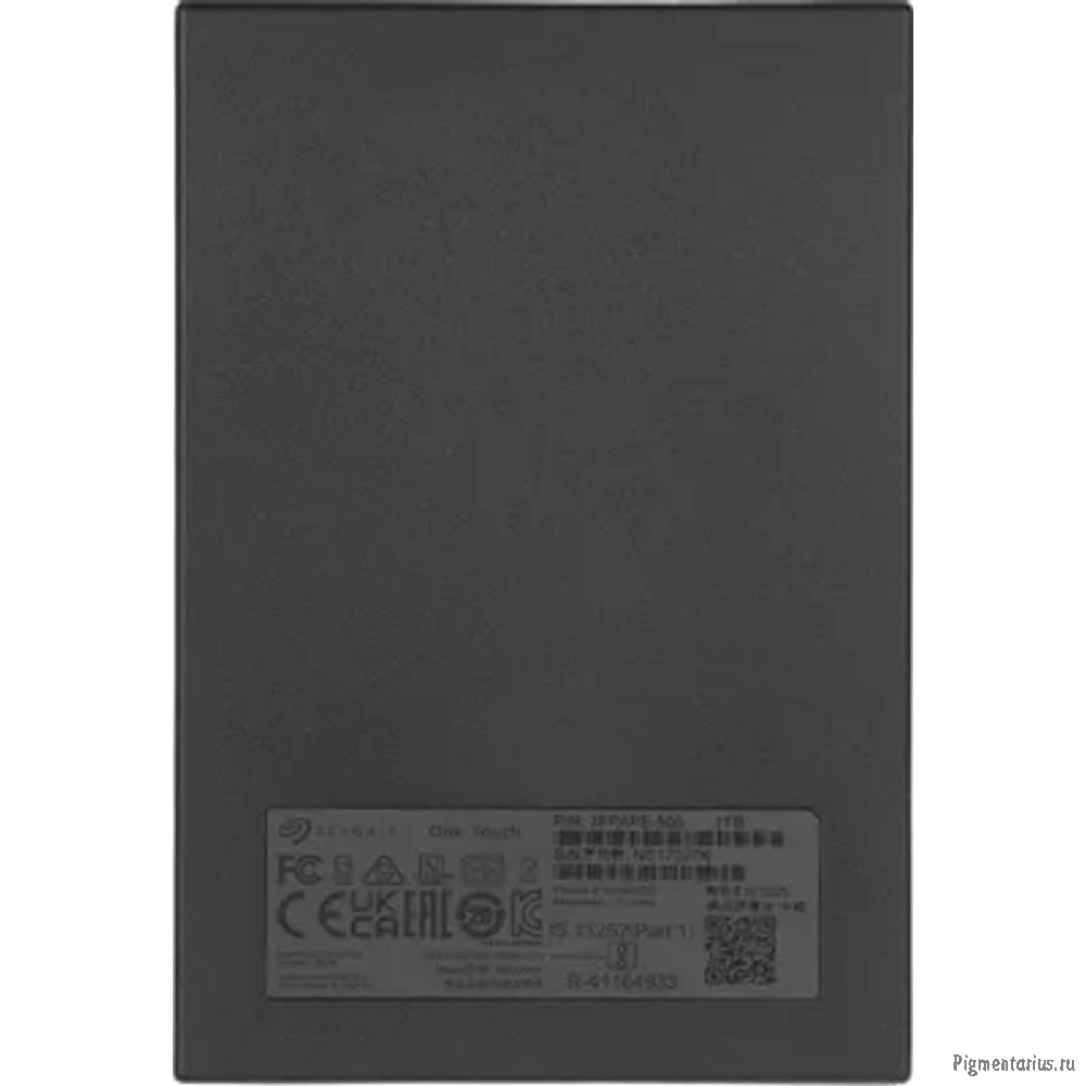 Seagate Portable HDD 1TB One Touch STKY1000401 {USB 3.2, 2.5",  Grey}