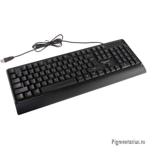 Клавиатура Gembird KB-220L {с подстветкой, USB, черный, 104 клавиши, подсветка Rainbow, кабель 1.5м,