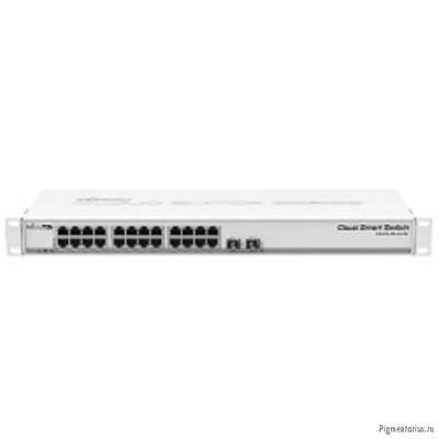 MikroTik CSS326-24G-2S+RM Коммутатор L2 24х Gigabit RJ45, 2х SFP+