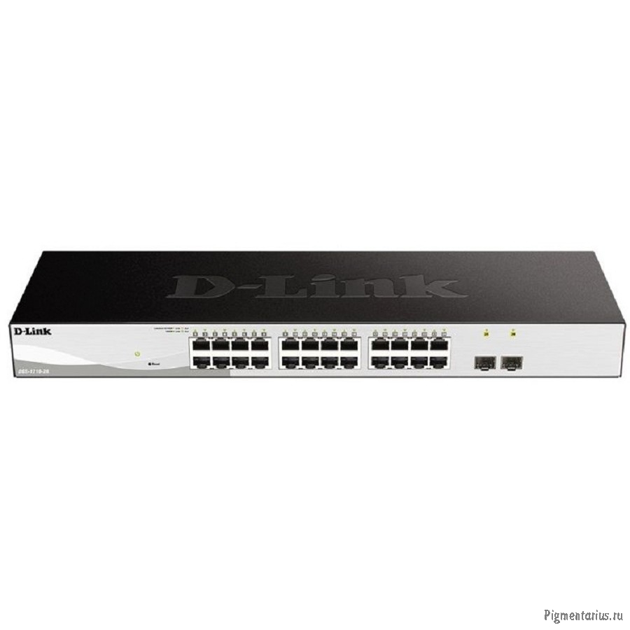 D-Link DGS-1210-26/F3A Настраиваемый L2 коммутатор с 24 портами 10/100/1000Base-T и 2 портами 1000Ba