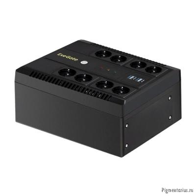 Exegate EX295011RUS ИБП ExeGate NEO NNB-650.LED.AVR.8SH.CH <650VA/390W, LED, AVR, 8*Schuko, 4*USB-по Exegate EX295011RUS ИБП ExeGate NEO NNB-650.LED.AVR.8SH.CH <650VA/390W, LED, AVR, 8*Schuko, 4*USB-по