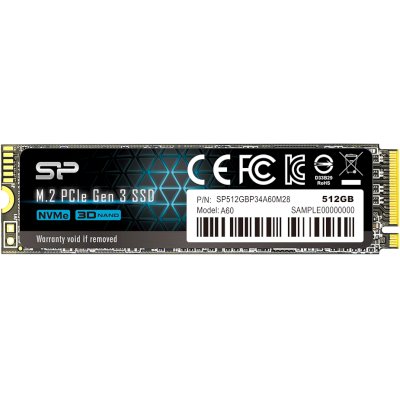 SSD накопитель Silicon Power A60 SP512GBP34A60M28 M.2 512Gb