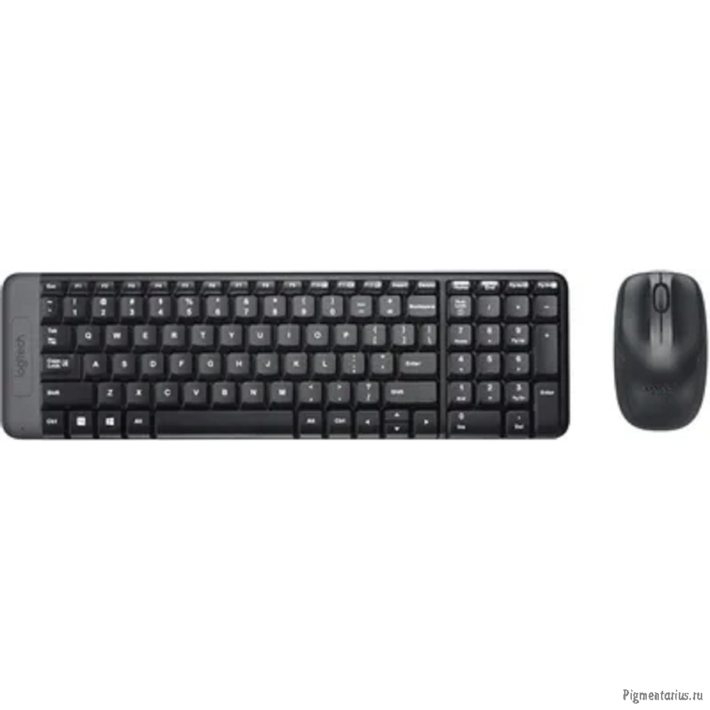920-003169 Logitech Клавиатура + мышь Wireless Combo MK220 Black USB оригинальная заводская гравиров