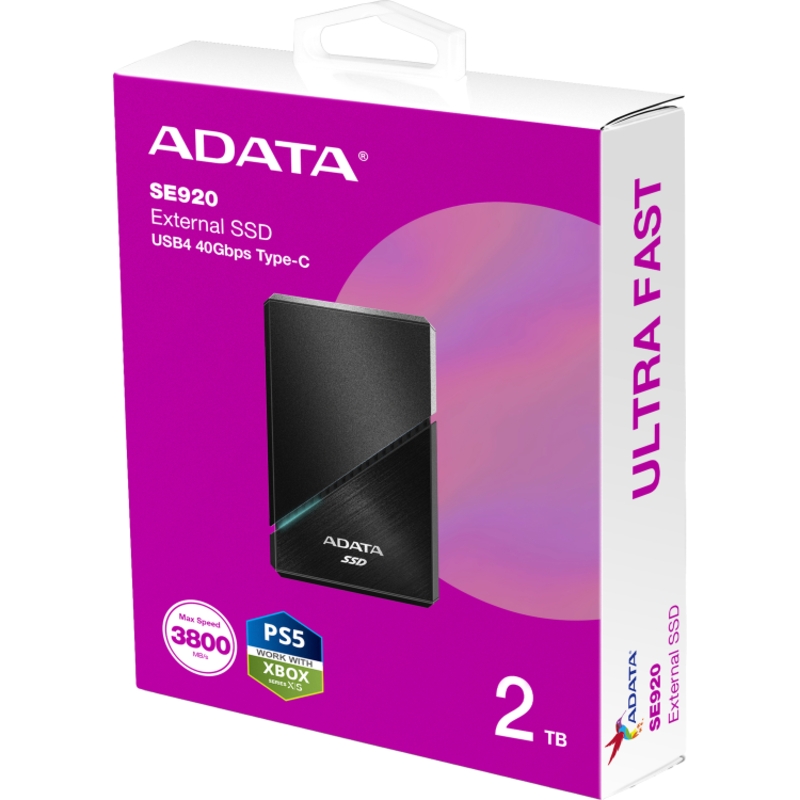 A-DATA Portable SSD 2TB SE920 USB-C 4.0  SE920-2TCBK SE920 2.5" черный