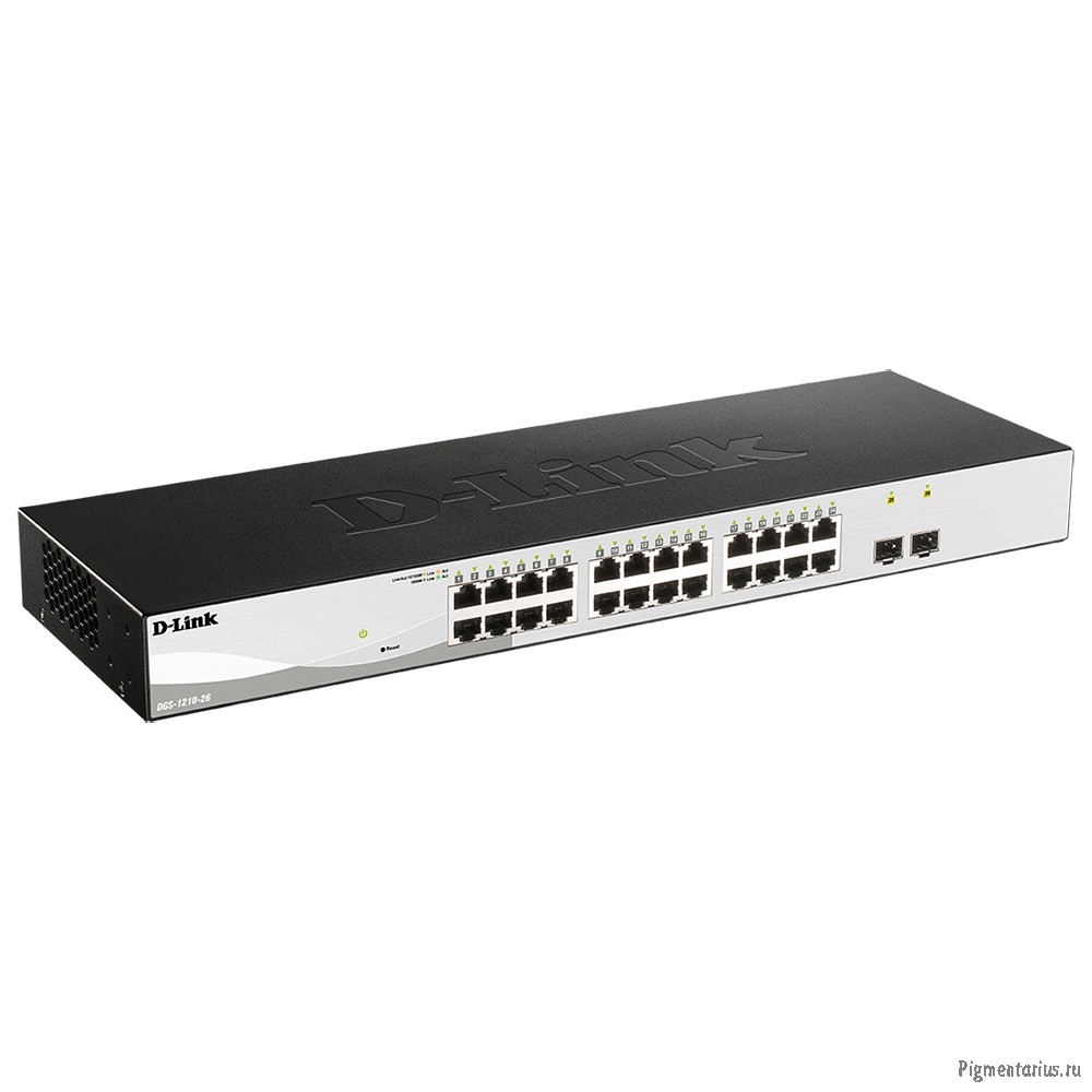 D-Link DGS-1210-26/FL2A Управляемый L2 коммутатор с 24 портами 10/100/1000Base-T и 2 портами 1000Bas
