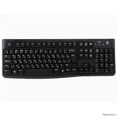 920-002522 Logitech Клавиатура K120 Black USB оригинальная заводская гравировка RU/LAT