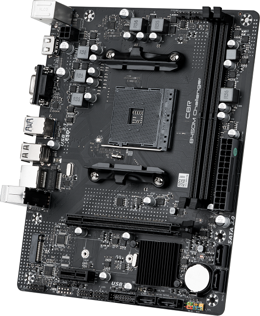 Материнская плата CBR B450M Challenger MB-MSB450-65W-BLK