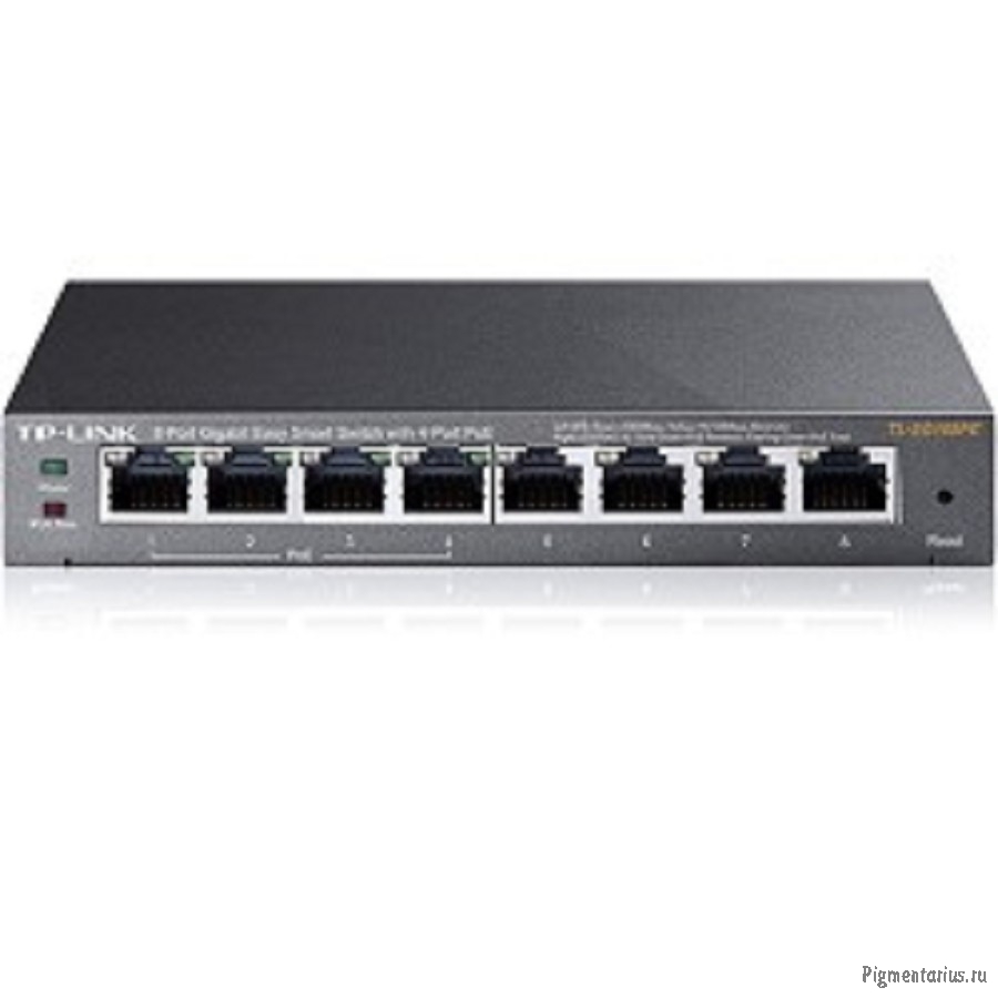 TP-Link TL-SG108PE Коммутатор Easy Smart с 8 гигабитными портами (4 порта PoE+)