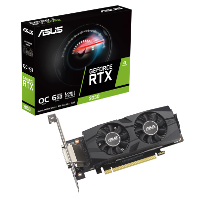Видеокарта ASUS GeForce RTX3050-O6G-LP-BRK (90YV0KQ0-M0NA00) 6GB Видеокарта ASUS GeForce RTX3050-O6G-LP-BRK (90YV0KQ0-M0NA00) 6GB