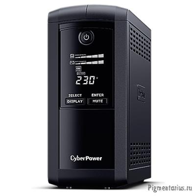 CyberPower VP1000EILCD ИБП {Line-Interactive, Tower, 1000VA/550W USB/RS-232/RJ11/45  (6 IEC С13), 12