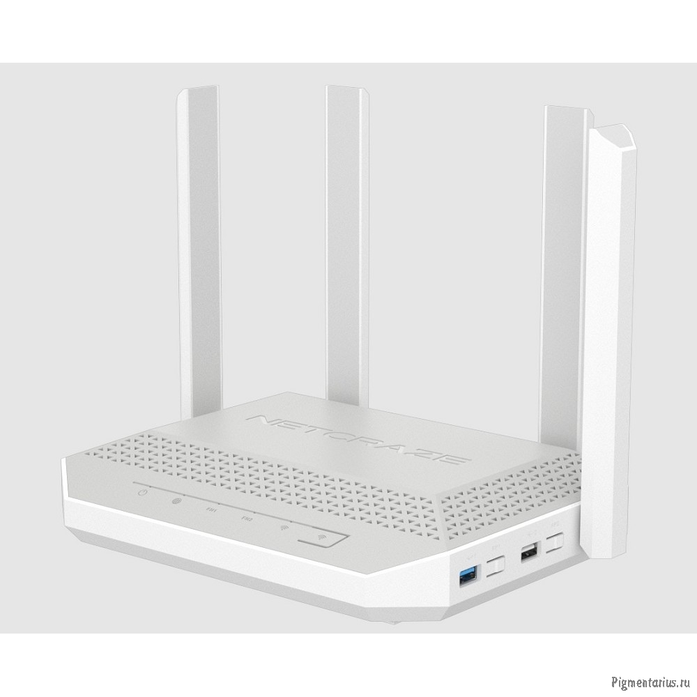 Netcraze Giga (NC-1012) Мультигигабитный интернет-центр с Mesh Wi-Fi 6 AX3000, Smart-коммутатором 1x