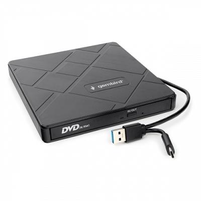 USB 3.0 Gembird DVD-USB-04 пластик, со встроенным кардридером и хабом черный USB 3.0 Gembird DVD-USB-04 пластик, со встроенным кардридером и хабом черный