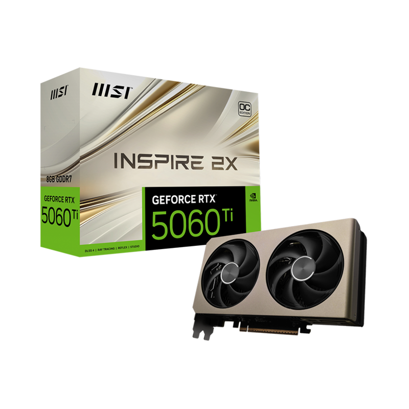 Видеокарта MSI GeForce RTX 5060 Ti 8G INSPIRE 2X
