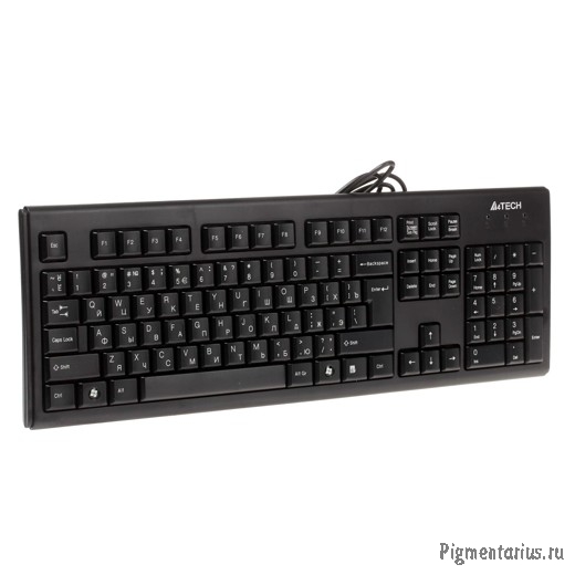 Клавиатура A-4Tech KR-83 black USB, проводная USB, 104 клавиши [533406]