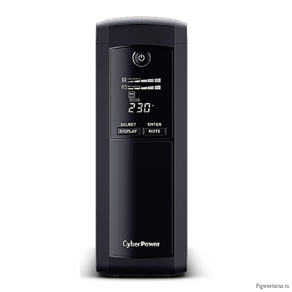 CyberPower VP1600EILCD ИБП {Line-Interactive, Tower, 1600VA/960W USB/RS-232/RJ11/45  (4 + 4 IEC С13)