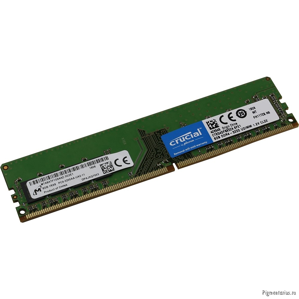 Crucial DDR4 DIMM 8GB CT8G4DFS832A PC4-25600, 3200MHz