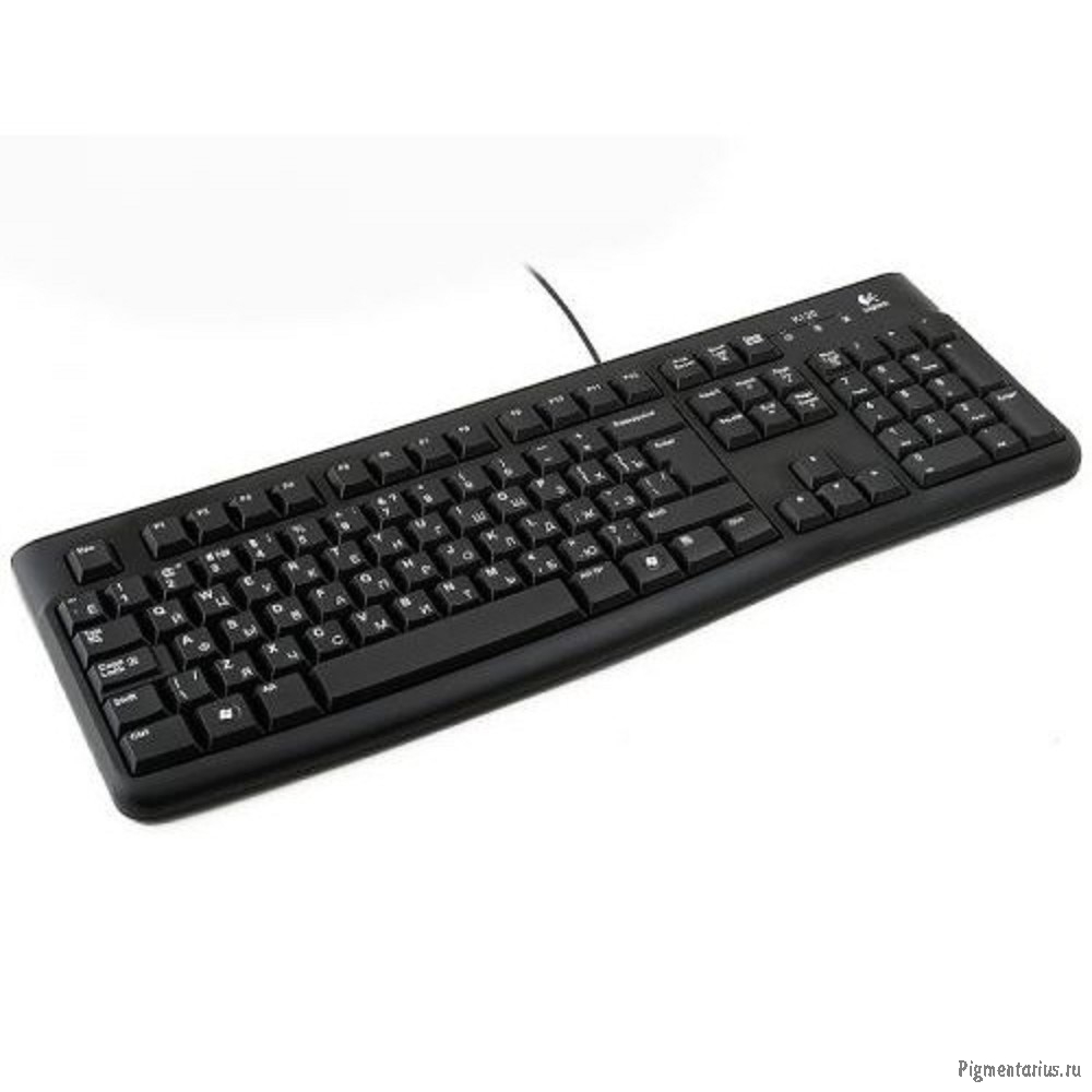 920-002522 Logitech Клавиатура K120 Black USB оригинальная заводская гравировка RU/LAT