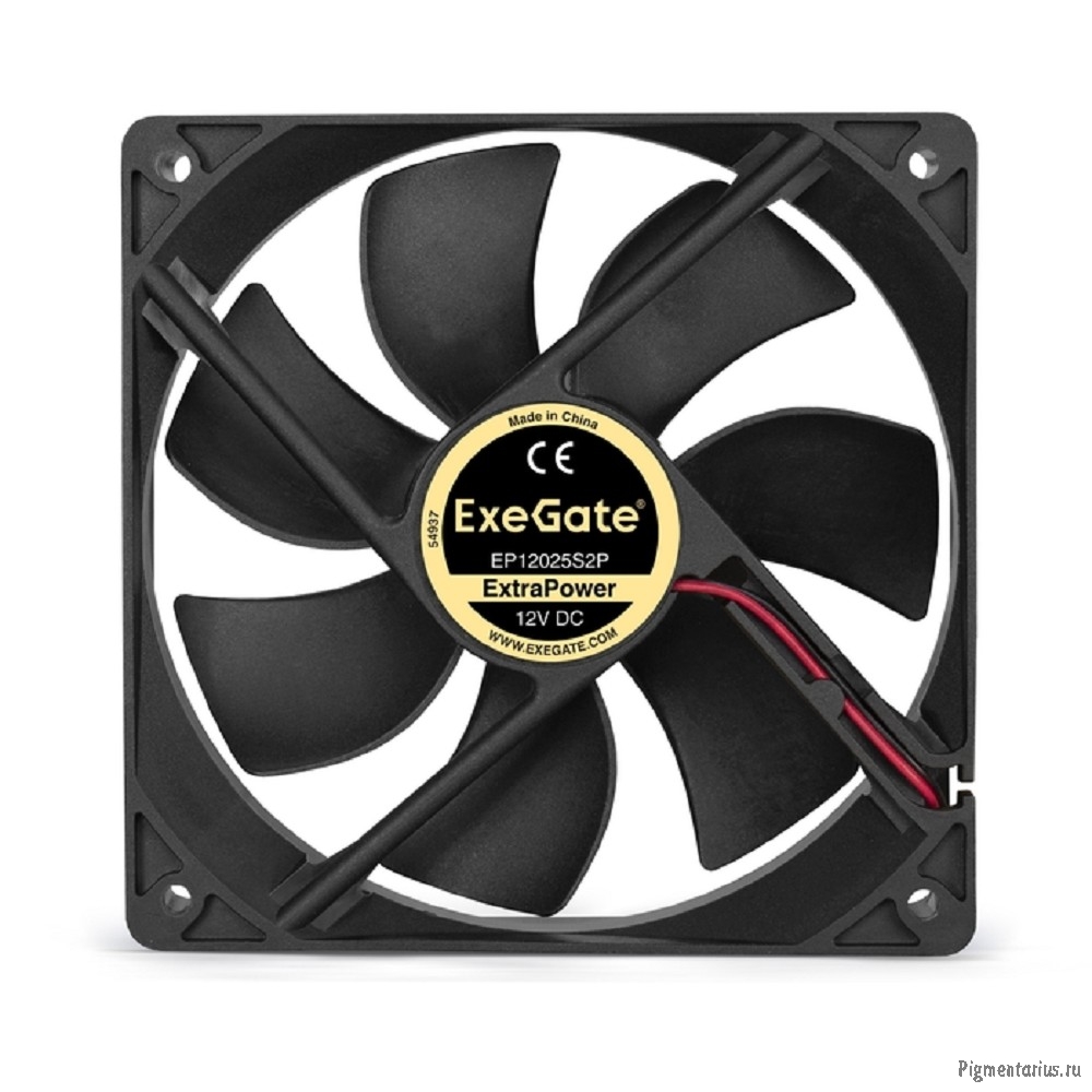 Exegate EX283385RUS Вентилятор ExeGate ExtraPower EP12025S2P, 120x120x25 мм, подшипник скольжения, 2