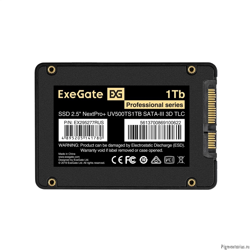 Exegate SSD 2.5" 1Tb ExeGate NextPro+ UV500TS1TB (SATA-III, 3D TLC) [EX295277RUS]