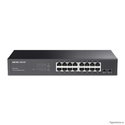 Mercusys MS116GS Коммутатор с 16 гигабитными портами для размещения на столе или в стойке