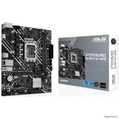 Материнская плата ASUS PRIME H610M-K D4 ARGB Материнская плата ASUS PRIME H610M-K D4 ARGB