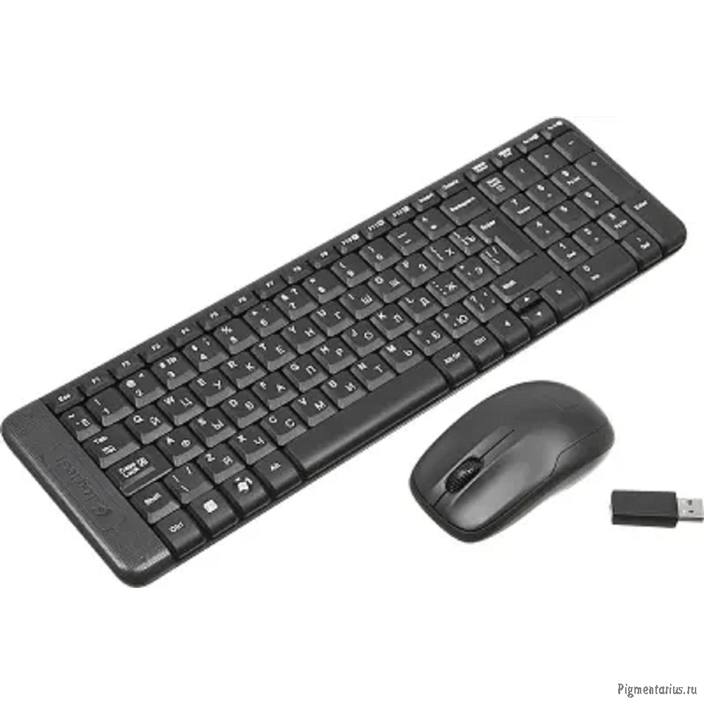 920-003169 Logitech Клавиатура + мышь Wireless Combo MK220 Black USB оригинальная заводская гравиров