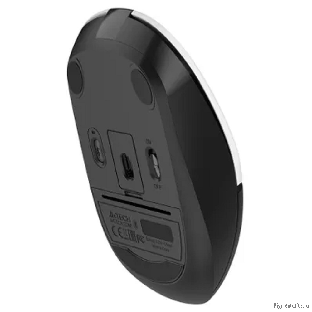 A-4Tech Мышь Fstyler FB12 черный/белый оптическая (1200dpi) беспроводная BT/Radio USB (3but) [159533