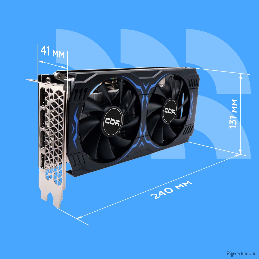 Видеокарта CBR RTX3050 8Gb [VGA-STX3050-8G-RTL] GDDR6 128bit